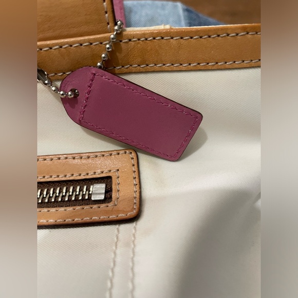 Coach Hampton Weekender Nylon Vachetta Tote Y2K - Picture 3 of 9